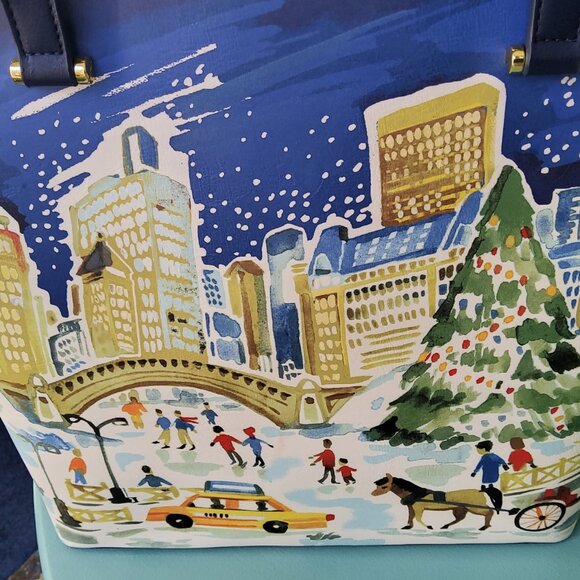 Talbots Christmas in Central Park, NYC Tote - Picture 4 of 10